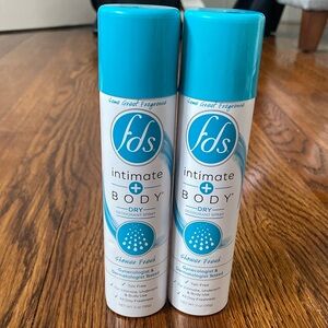 Set of 2 FDS Intimate + Body dry deodorant spray - Shower Fresh - 2 oz   beauty